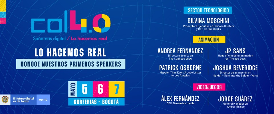 Colombia 4.0 anuncia sus primeros conferencistas